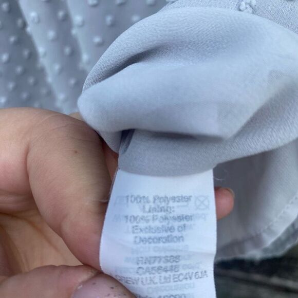 J. crew Gray Swiss Dot Blouse | 2 - Picture 3 of 4